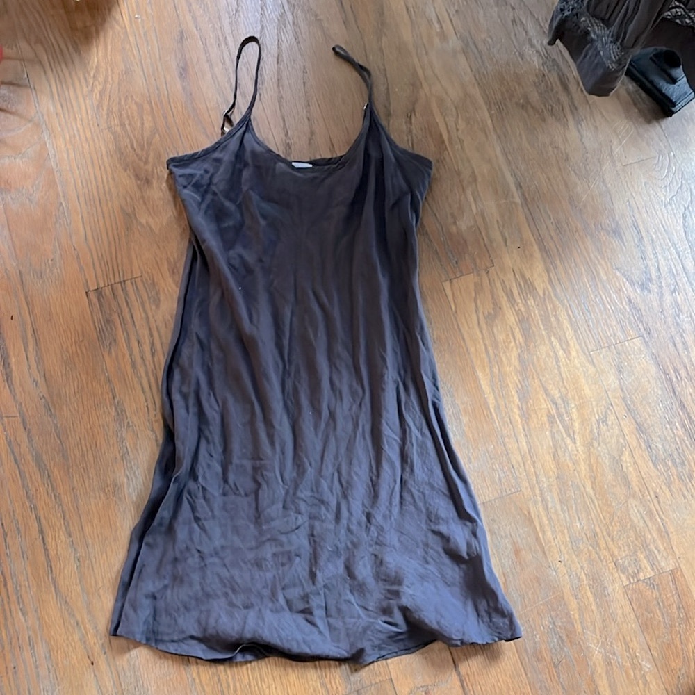 Blue (French brand) S/M gray sheer cotton embroidery dress 3/4 sleeve NWT beauty - Picture 8 of 10